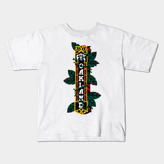 Oakland Fox Theater Sign Kids T-Shirt by Holt510